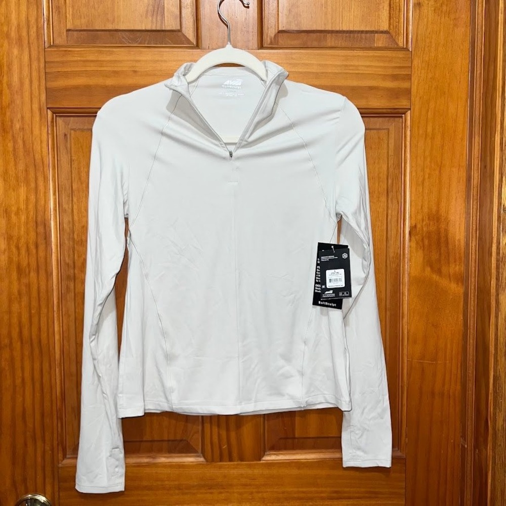 Avia SoftSculpt Mock Neck Long Sleeve Tee Khaki Safari XL 16-18 NWT‎